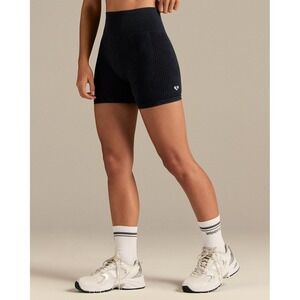 NEW Womens Best Power Seamless Cycling Shorts Black High Waist 4in Gym Shorts M